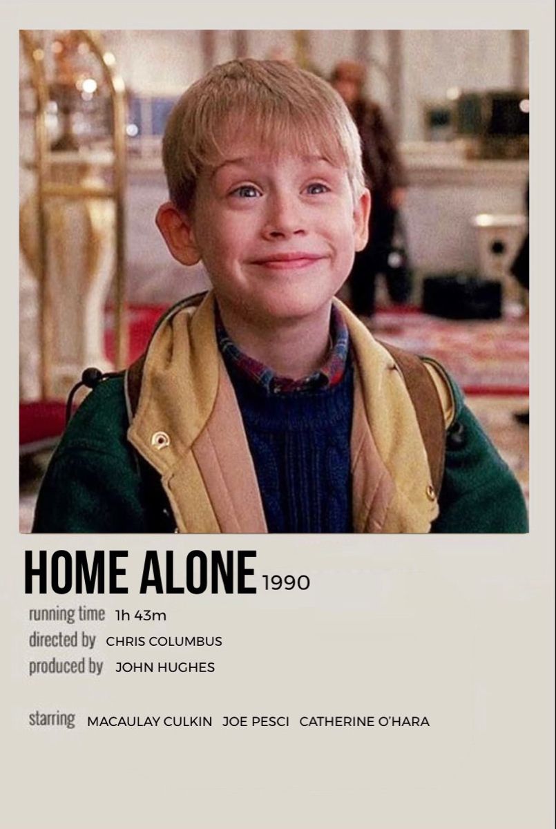 A polaroid movie poster of Home Alone.